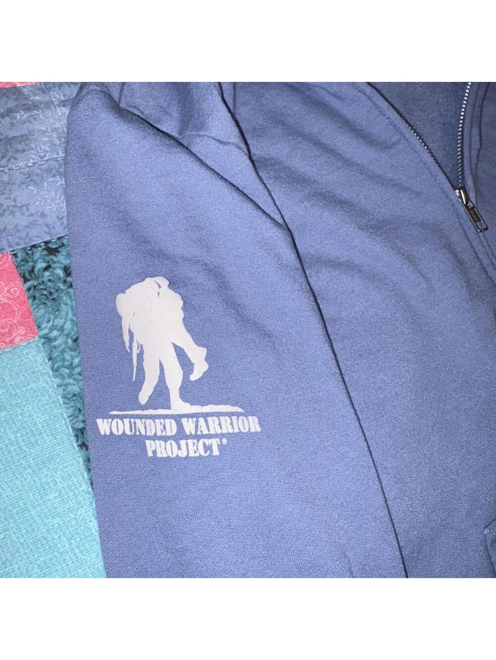 Harley-Davidson Wounded Warrior Project Woman’s Small Blue Hoodie Sweatshirt - Picture 6 of 8